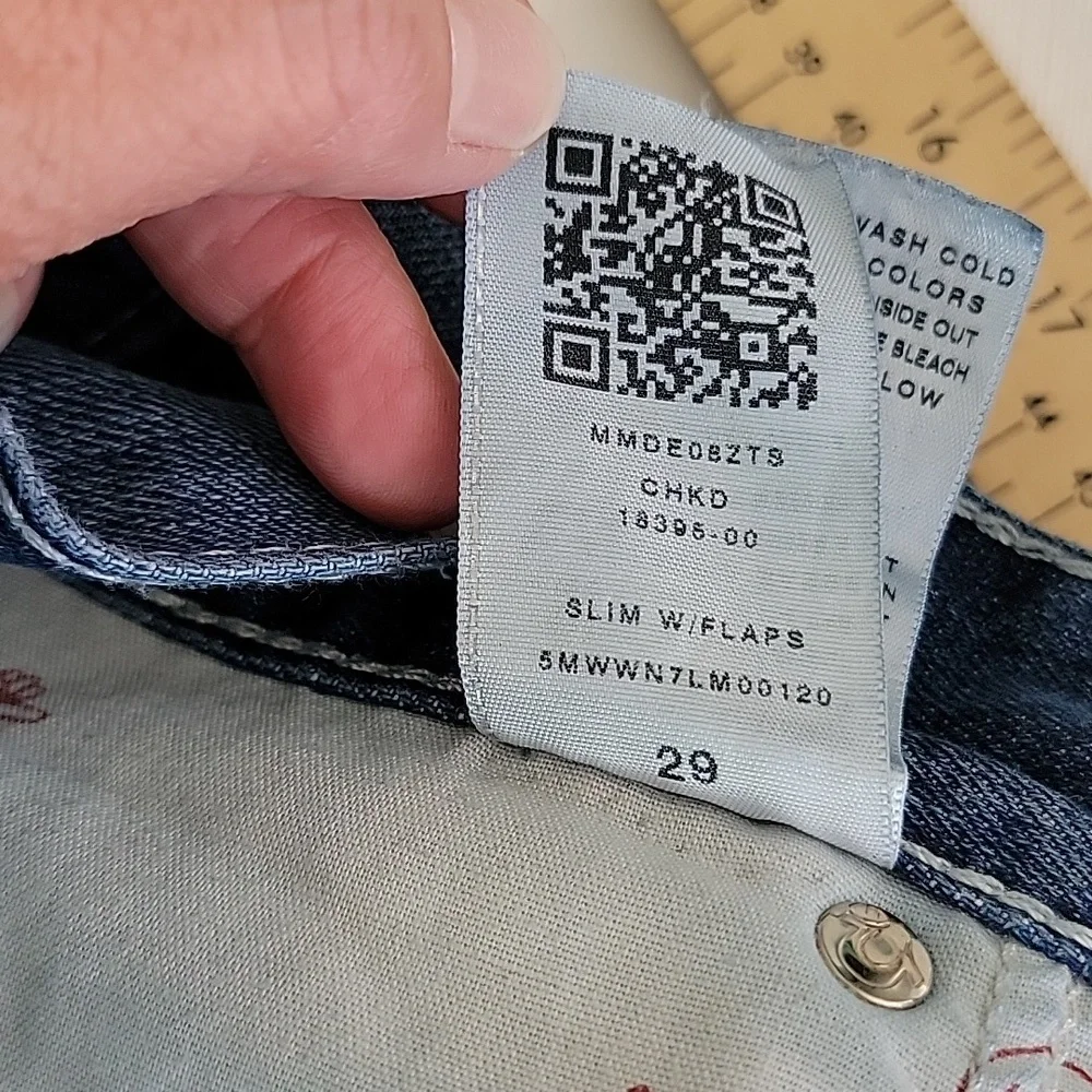TRUE RELIGION Slim Jean's sz29 BinT